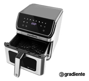 Fritadeira Eletrica Sem Óleo Airfryer 7,6 Litros Grand Prime Gradiente Cesto Removível Inox Com Timer 127V