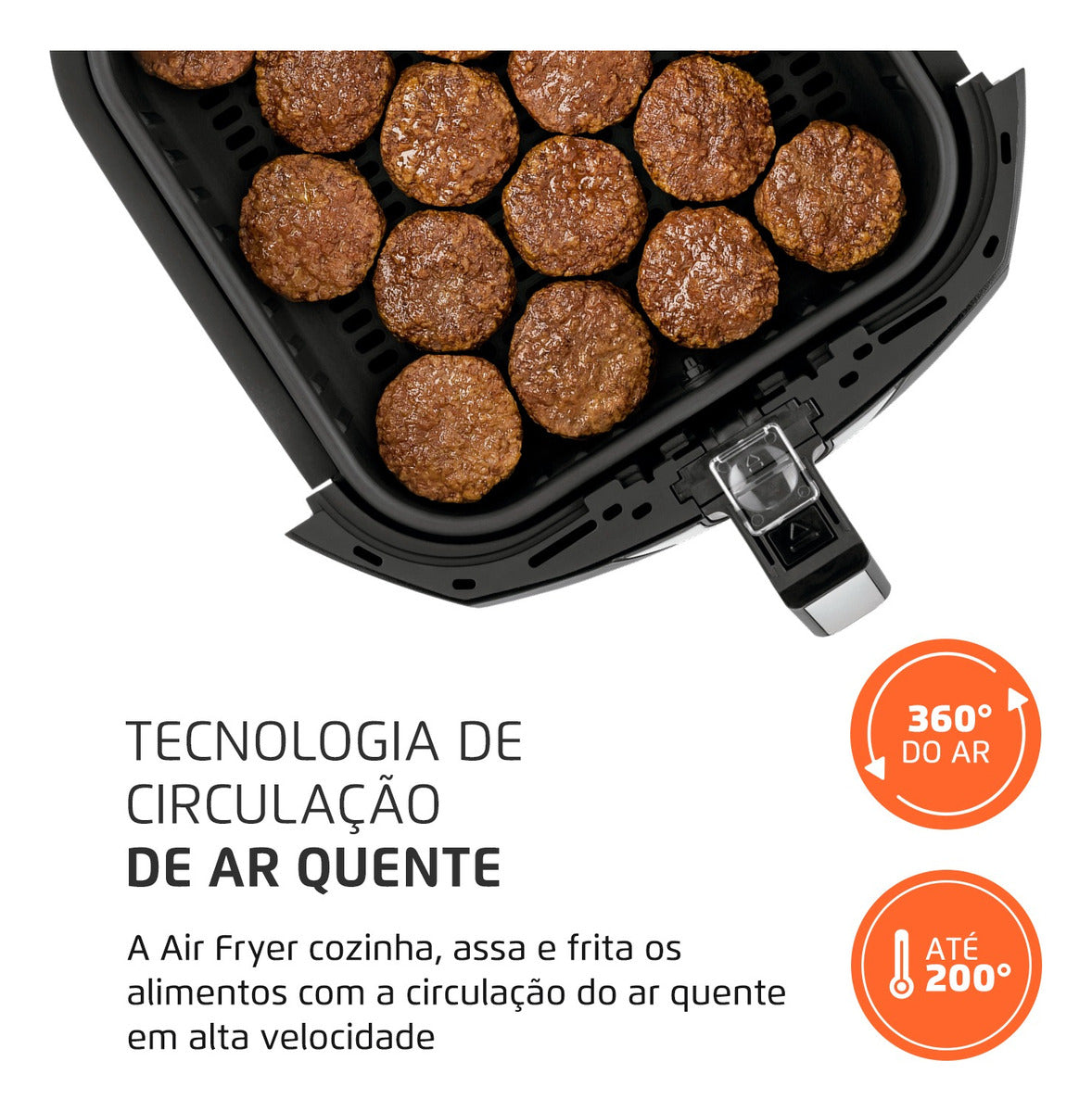 Fritadeira Sem Óleo Air Fryer 6l Afn-60-Bi 1900w Preto/inox