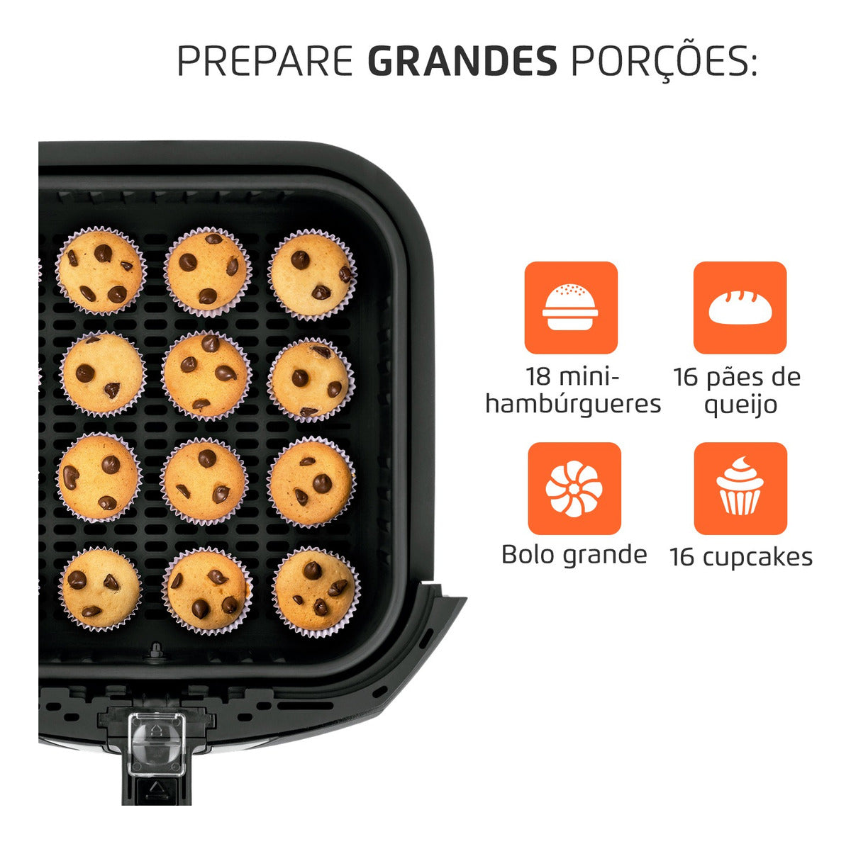 Fritadeira Sem Óleo Air Fryer 6l Afn-60-Bi 1900w Preto/inox